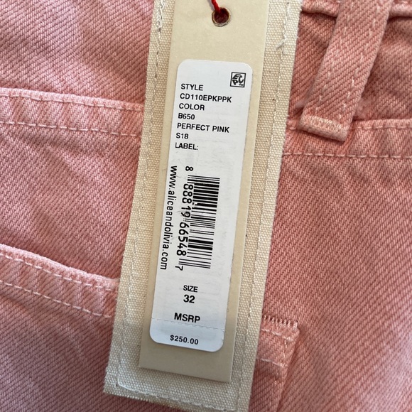 AO.LA by Alice + Olivia Blush Denim Pants Size 32 - Picture 5 of 5